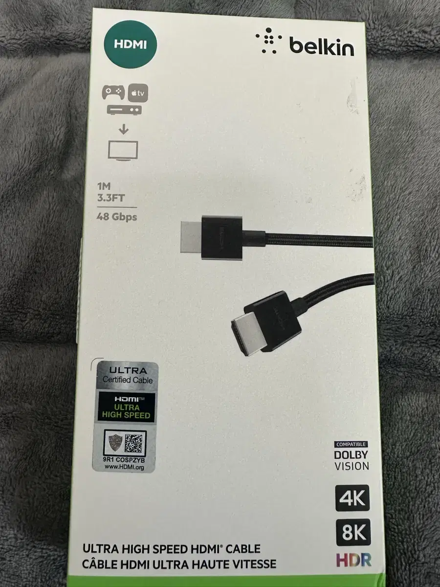 벨킨 울트라 HDMI 2.1 케이블 Dolby Vision